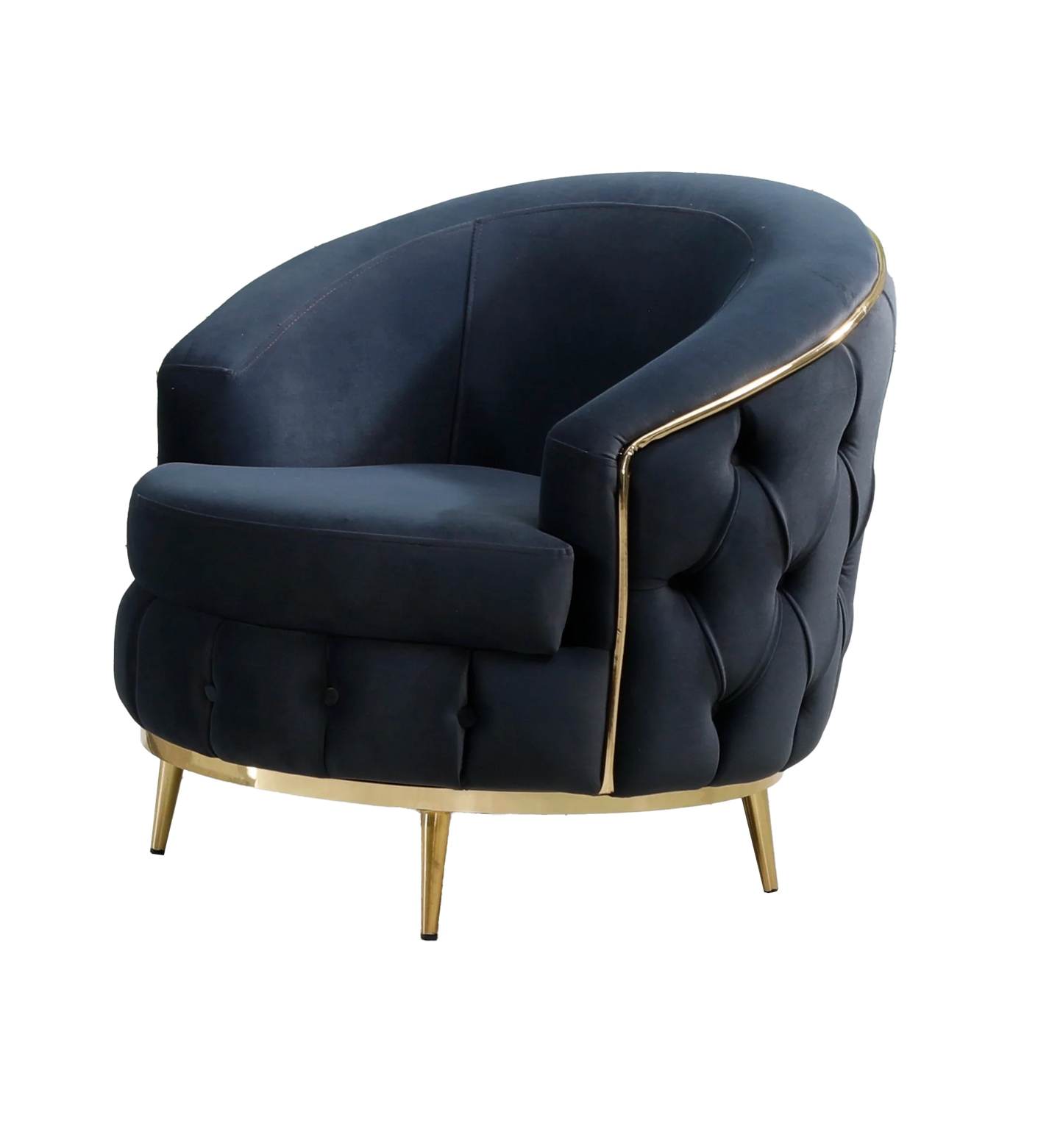 ALMERA Black Velvet with Gold Detailing