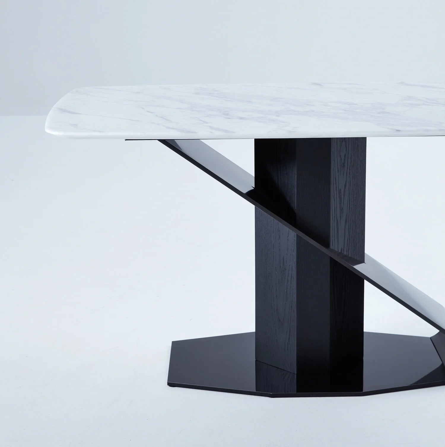 Nature Marble Dining Table with Four Chairs