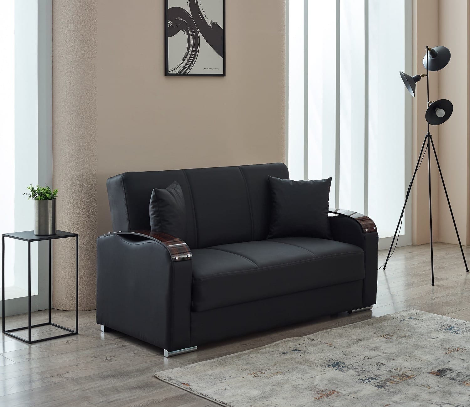 ESILA 3/2/1 LEATHER SOFA BED