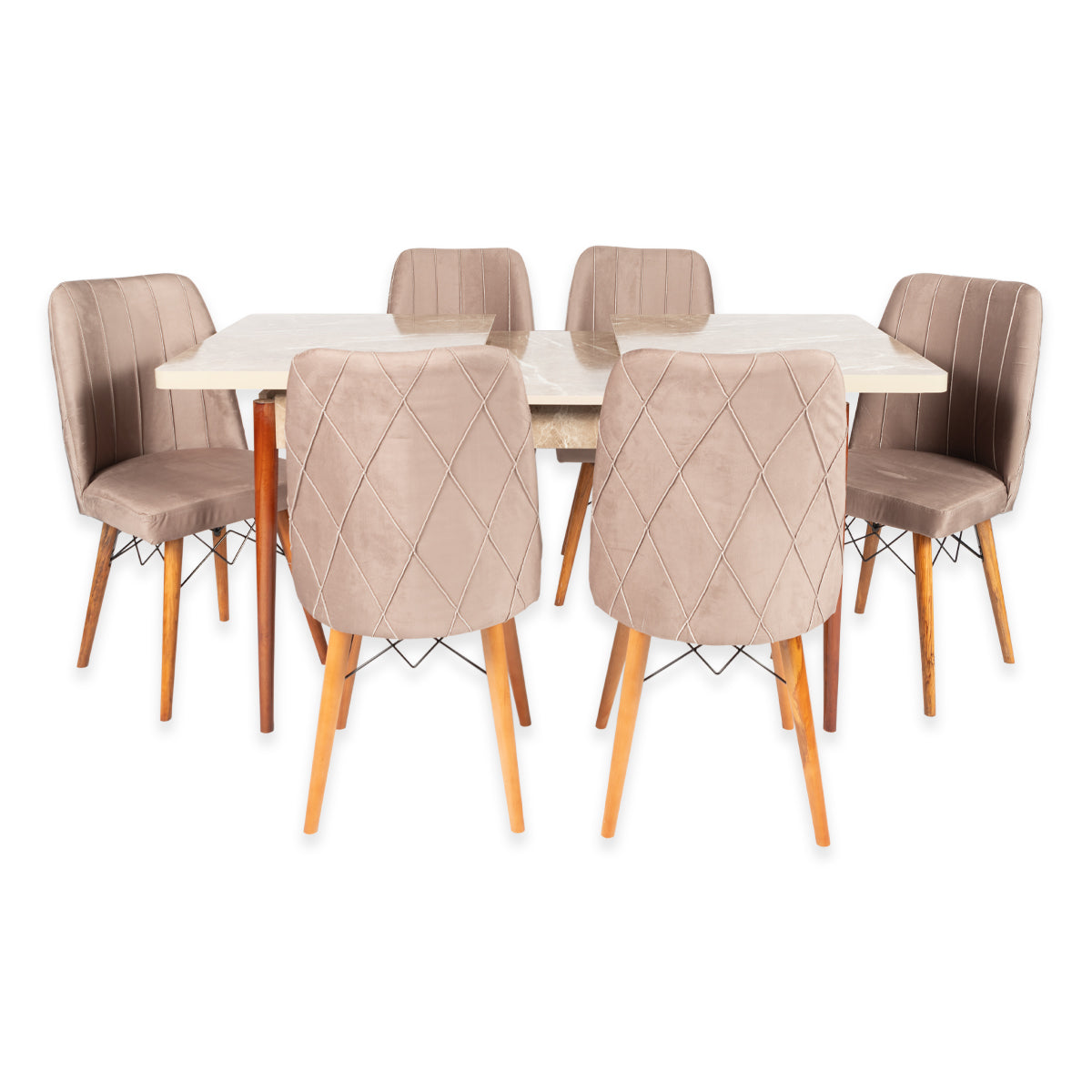 Belek Extendable Dining Table With Six Chairs