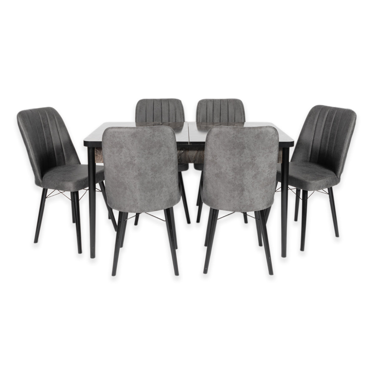 Cosmos Extendable Dining Table With 6  Chairs