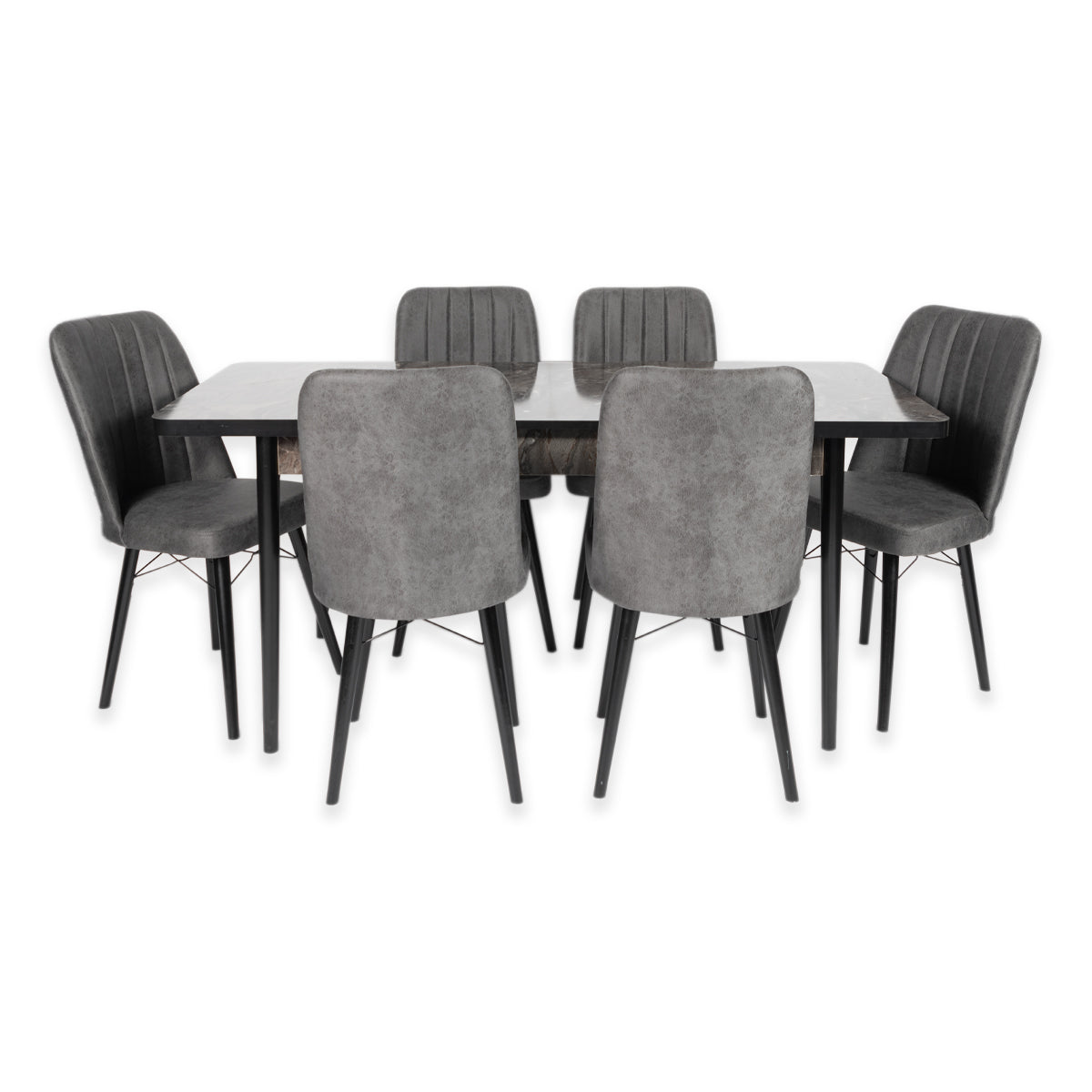 Cosmos Extendable Dining Table With 6  Chairs