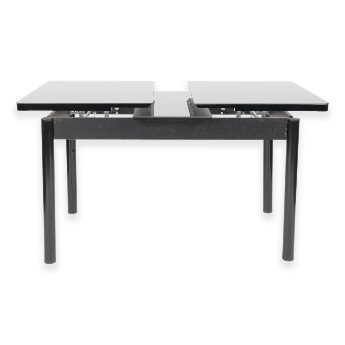 Black Extendable Dining Table with Six Chairs