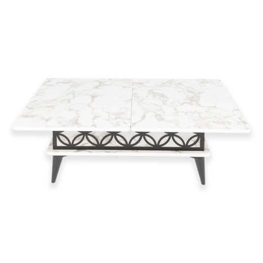 Magic Coffee Table Black with Marble Effect