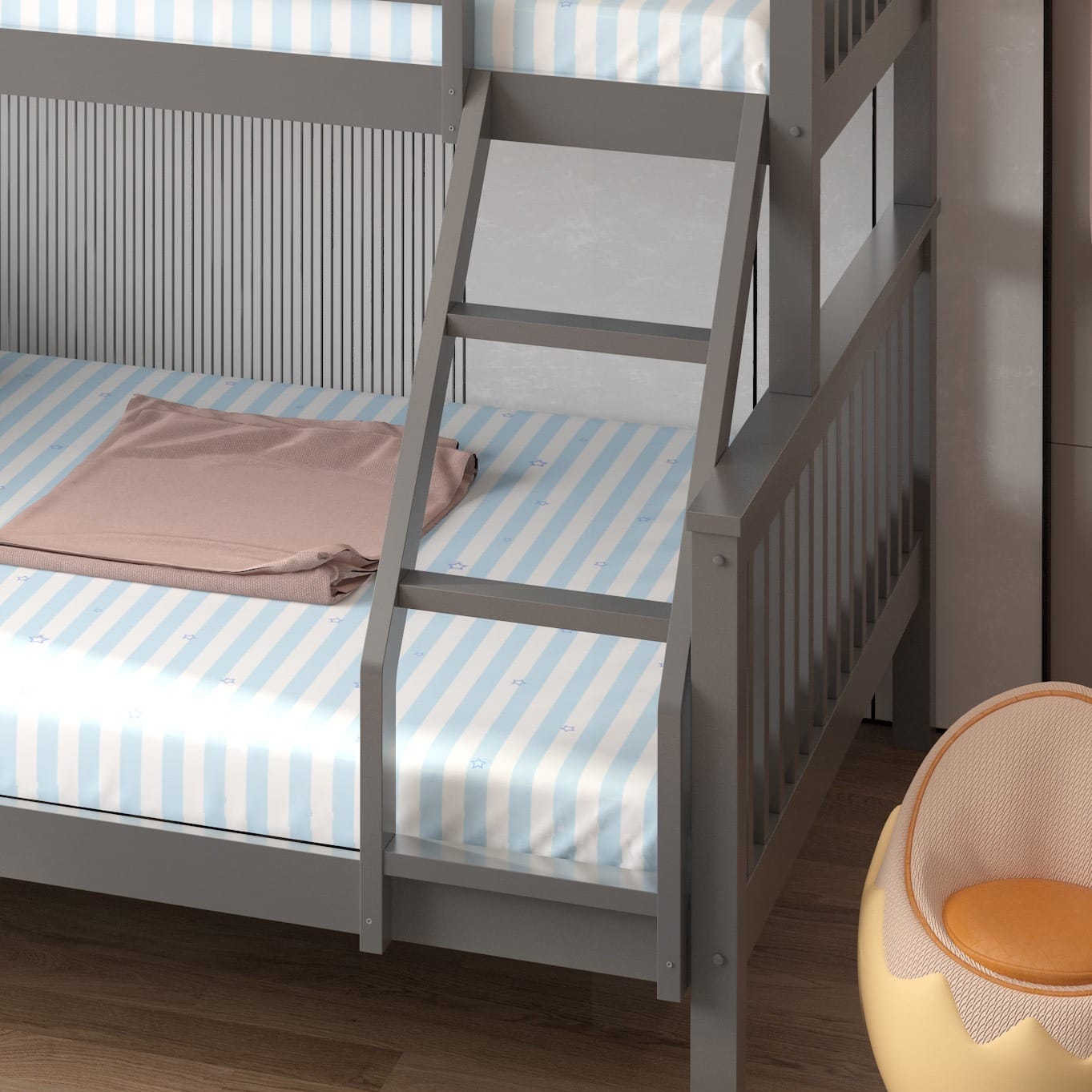 TRIO WOODEN BUNK BED