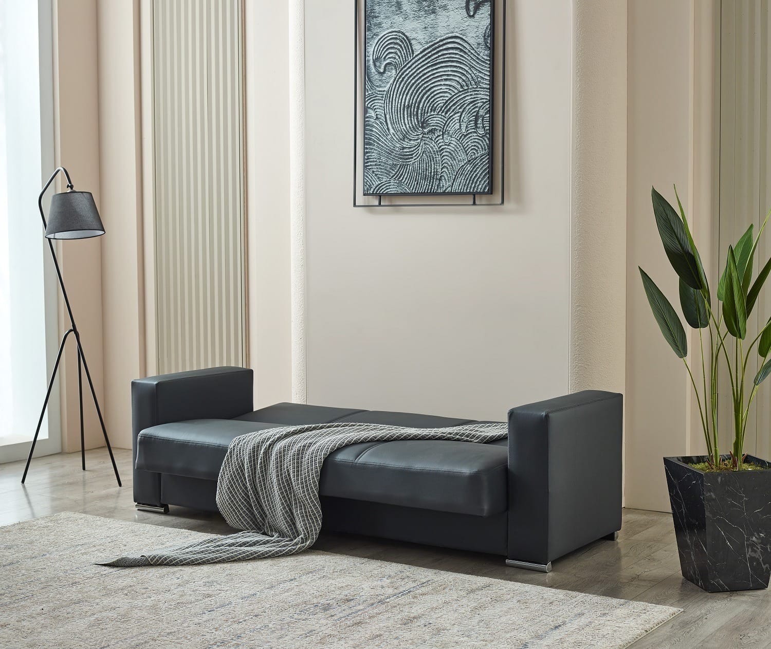 FUTURO 3/2/1 LEATHER SOFA BED