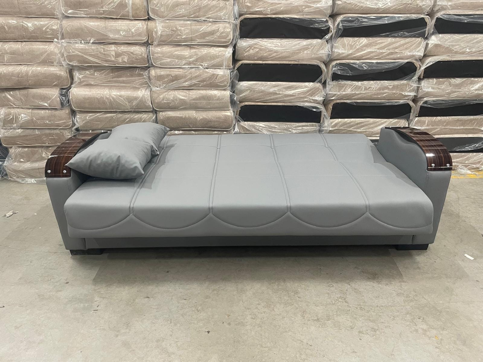 LEATHER 3/2/1 SOFA BED