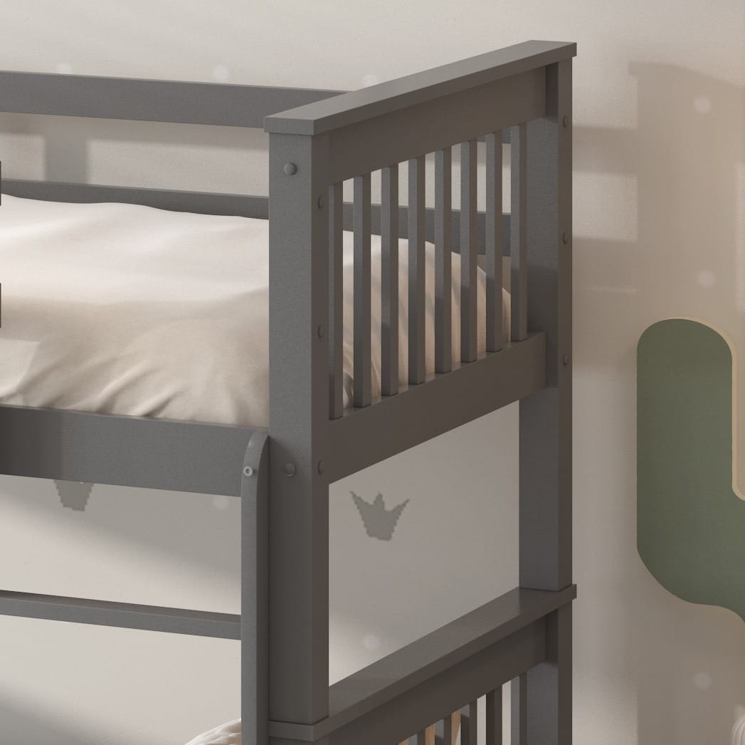 SINGLE WOODEN BUNK BED