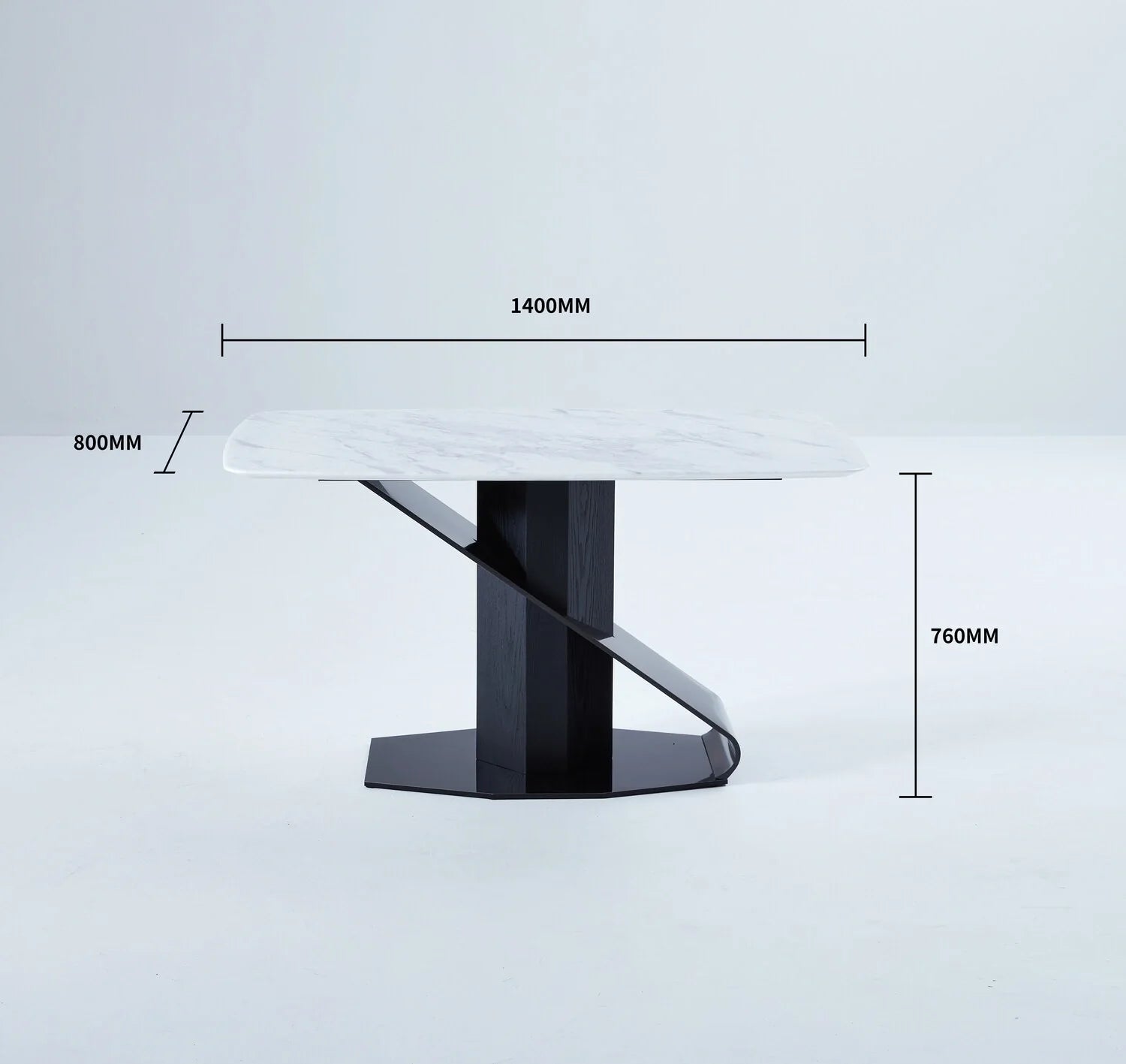 Nature Marble Dining Table with Four Chairs