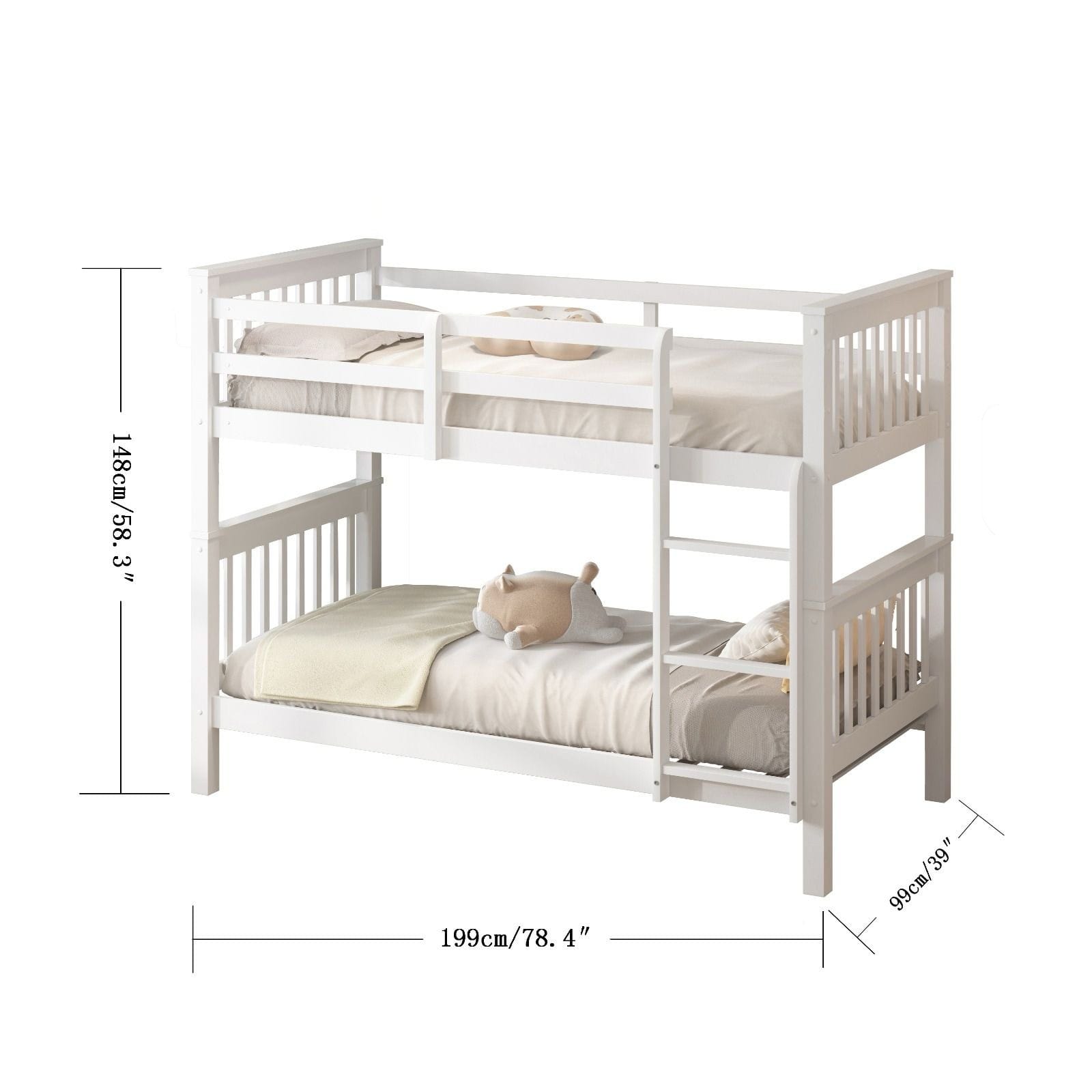 SINGLE WOODEN BUNK BED
