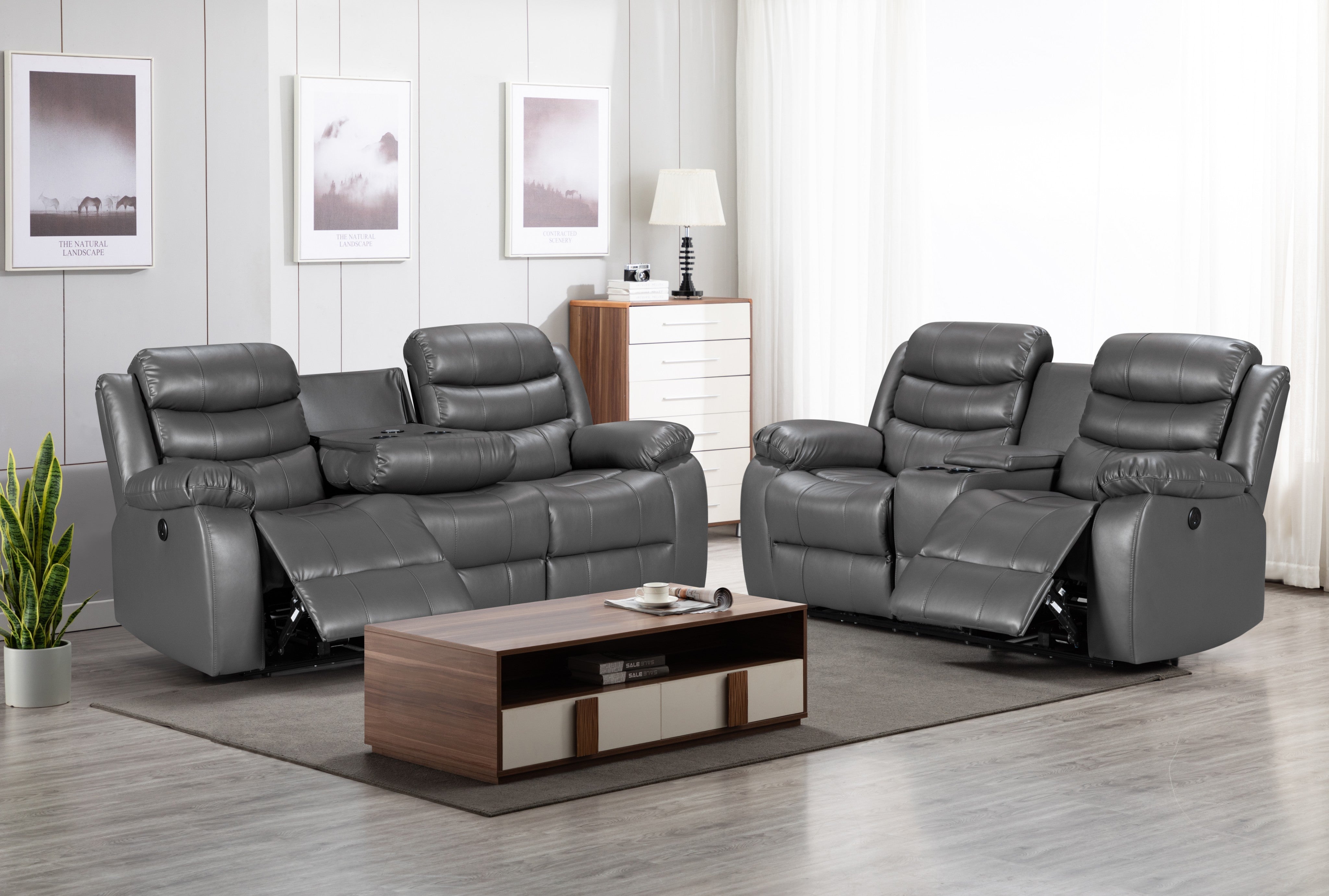 Roma Leather Recliner Sofa