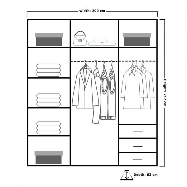 MANHATTAN 120CM/150CM/200CM/250CM GLOSSY