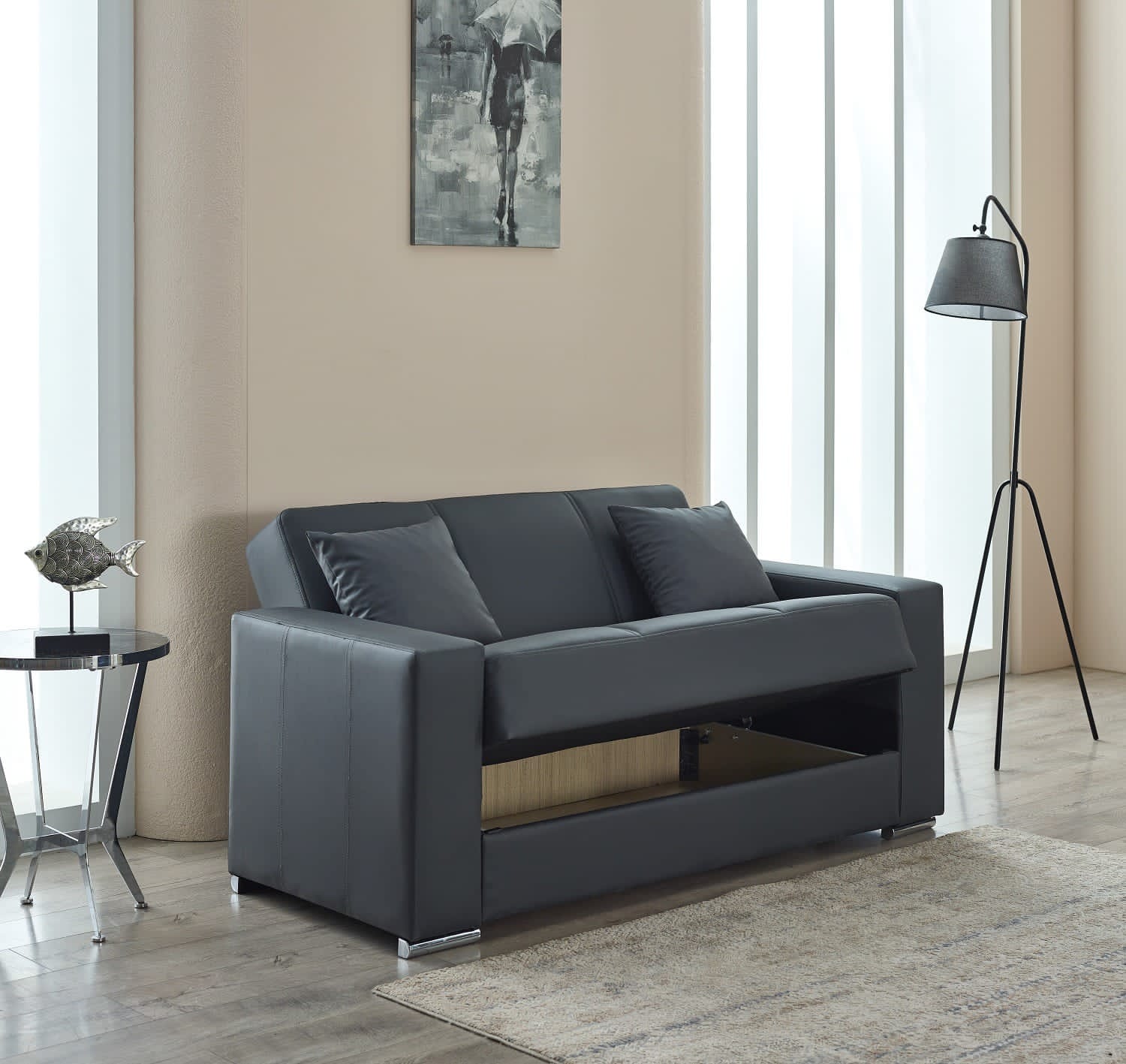 FUTURO 3/2/1 LEATHER SOFA BED