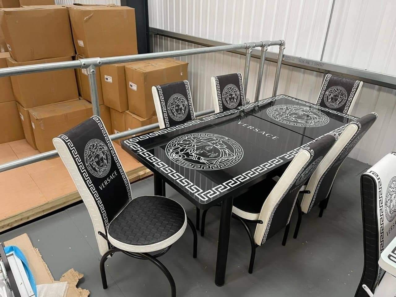 TURKISH VERSACE DINING WITH 4/6 CHAIRS