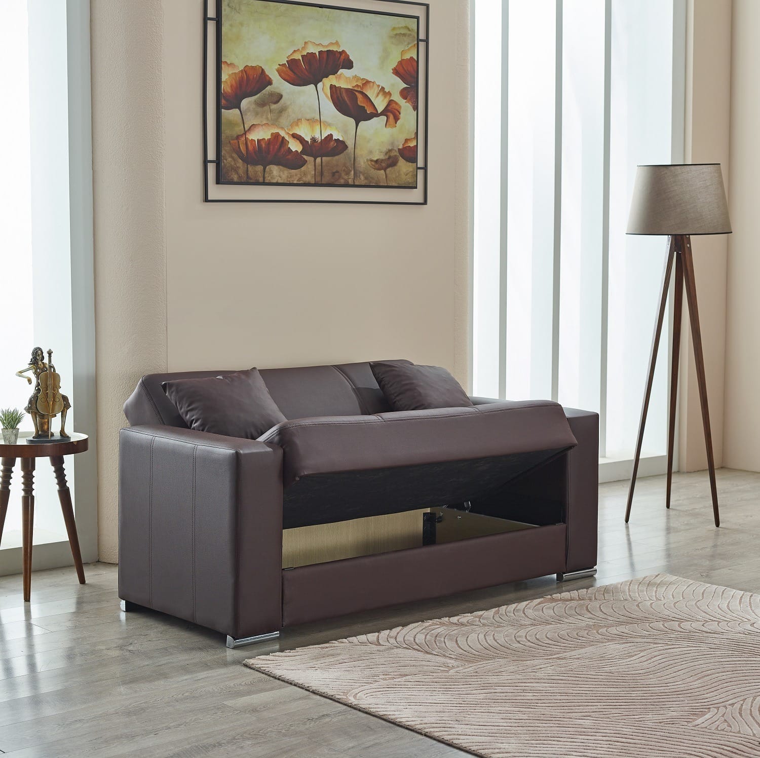 FUTURO 3/2/1 LEATHER SOFA BED