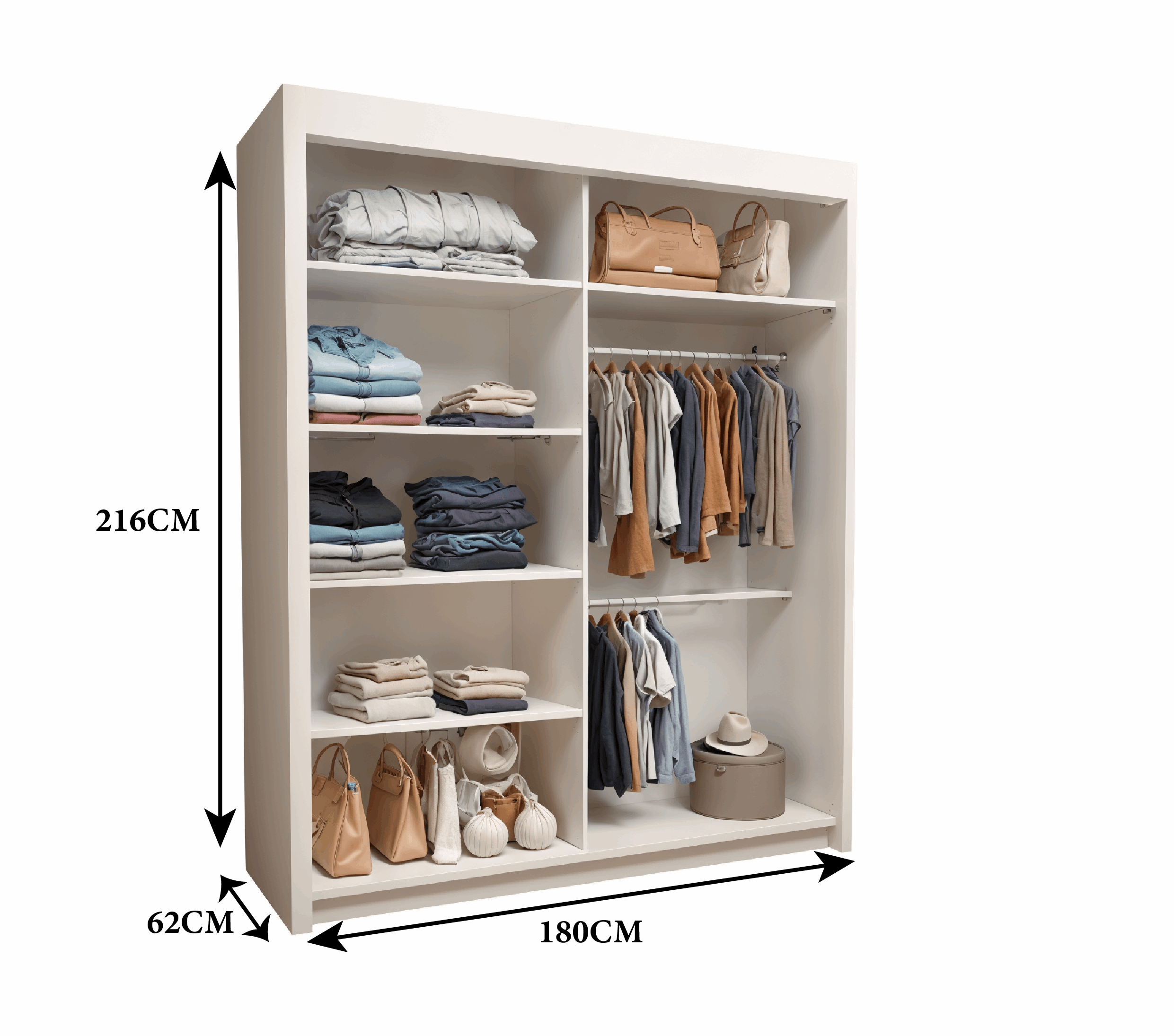 OSLO WARDROBE 120CM/150CM/180CM/203CM/250CM
