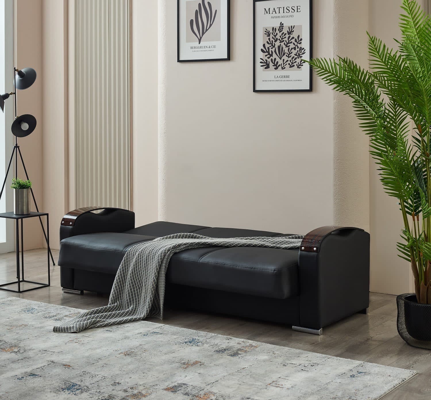 ESILA 3/2/1 LEATHER SOFA BED