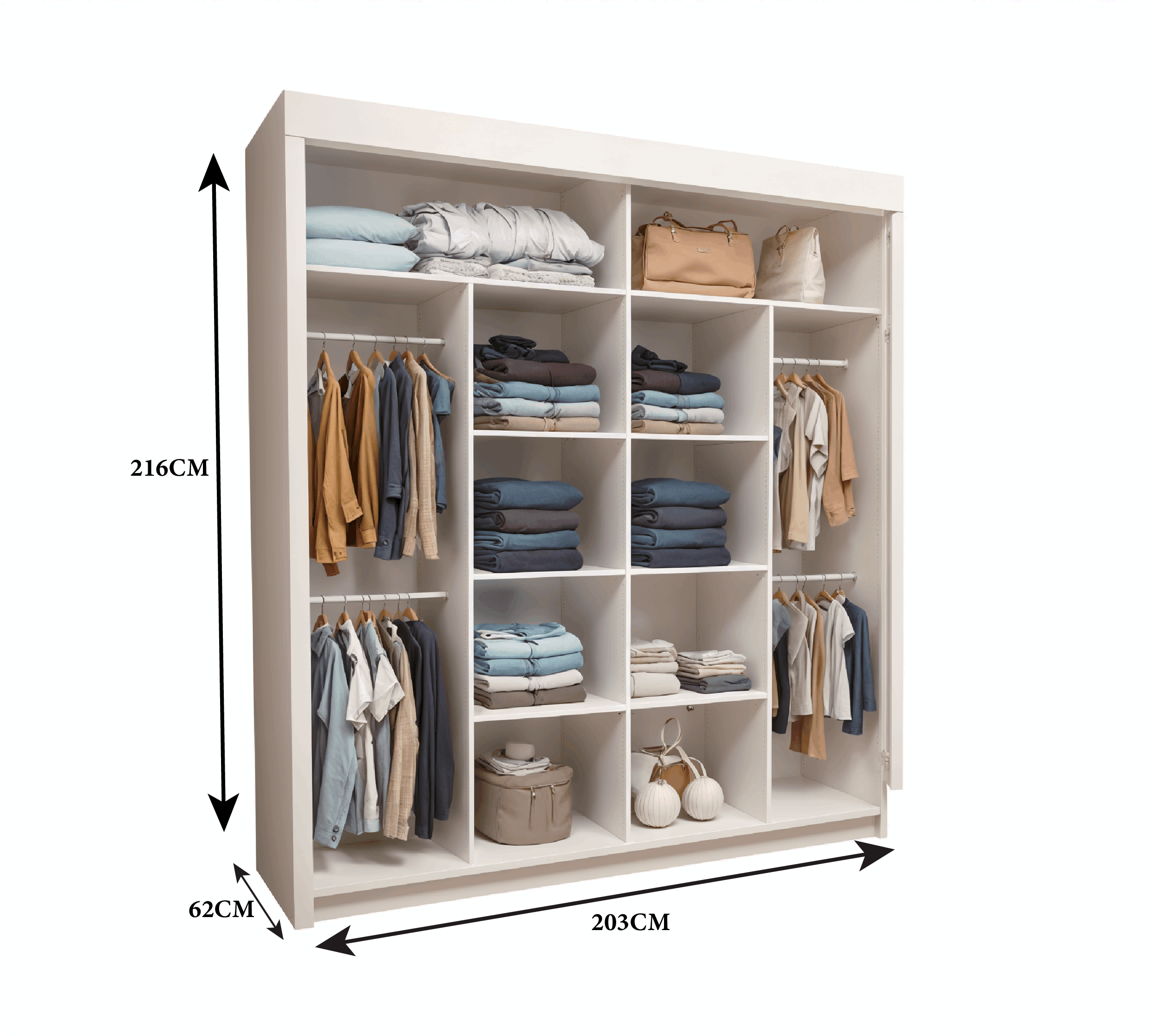 OSLO WARDROBE 120CM/150CM/180CM/203CM/250CM