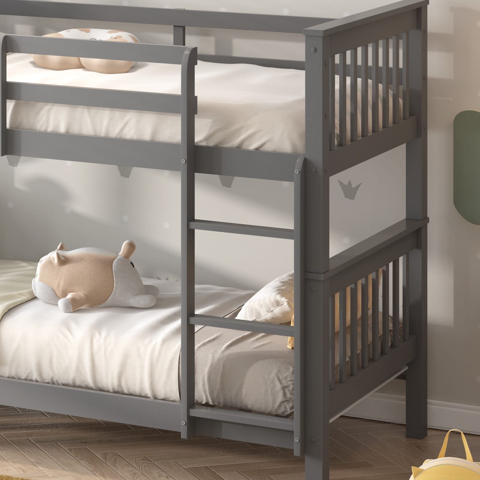 SINGLE WOODEN BUNK BED
