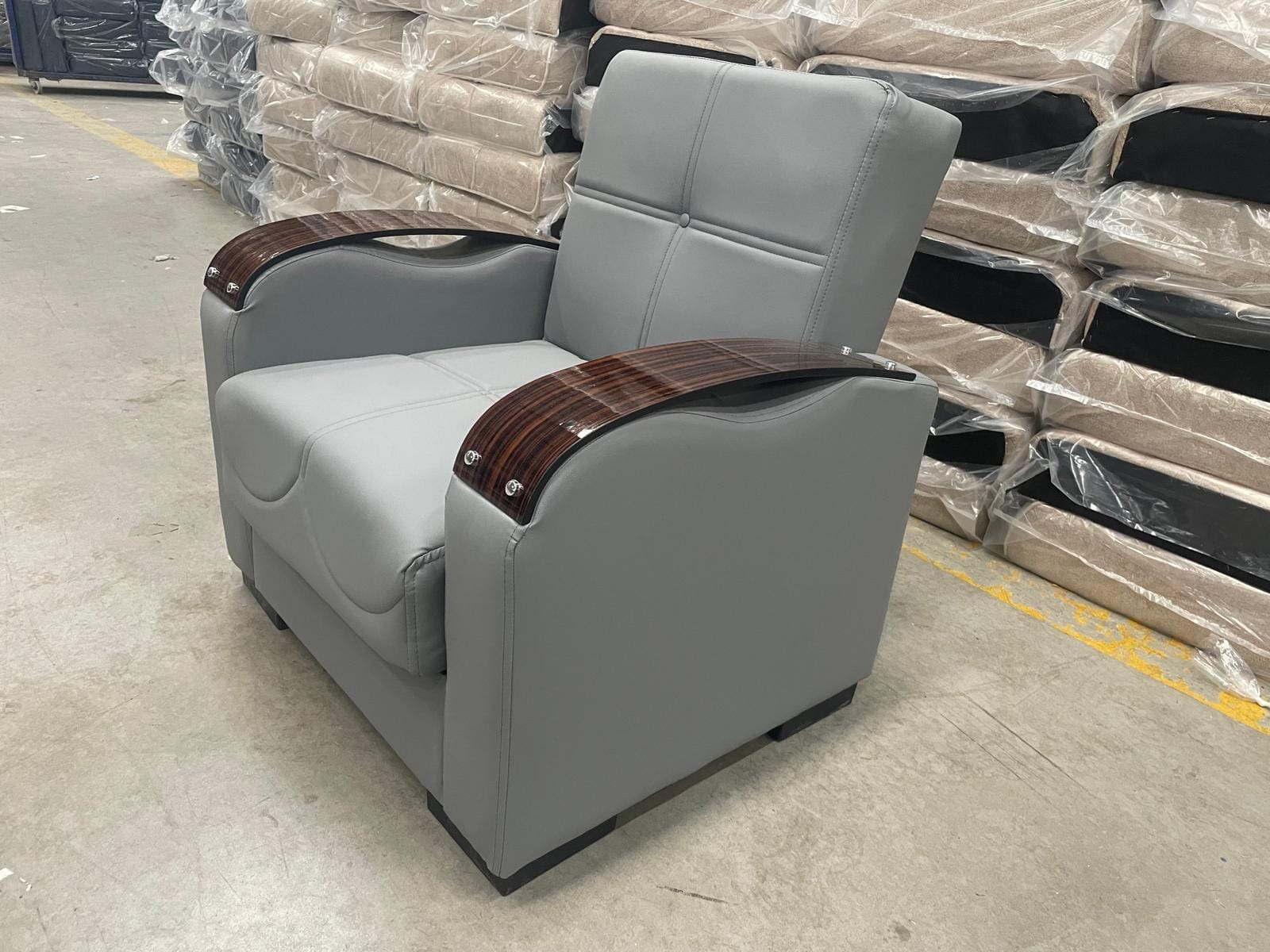 LEATHER 3/2/1 SOFA BED
