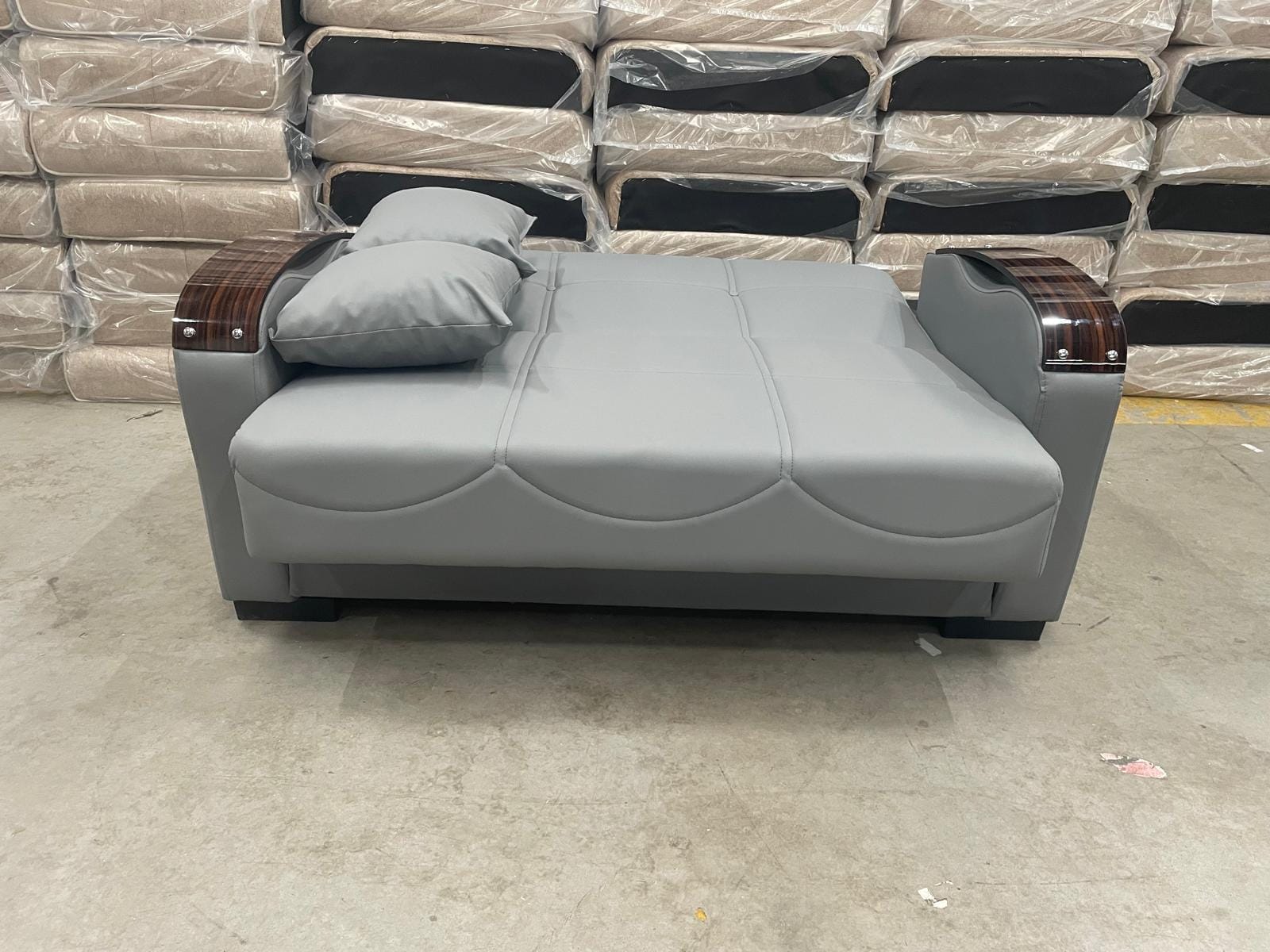 LEATHER 3/2/1 SOFA BED