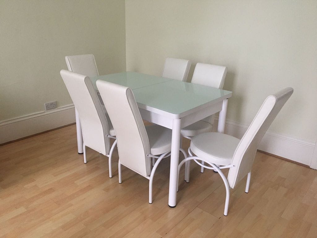 TURKISH PLAIN DINING TABLE WITH 4/6 CHAIRS