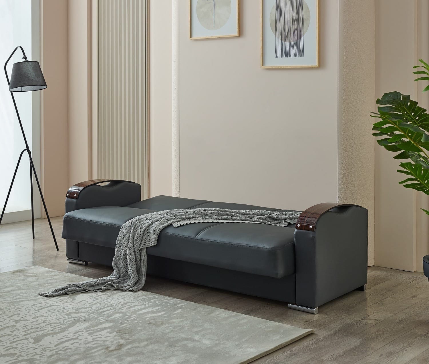 ESILA 3/2/1 LEATHER SOFA BED