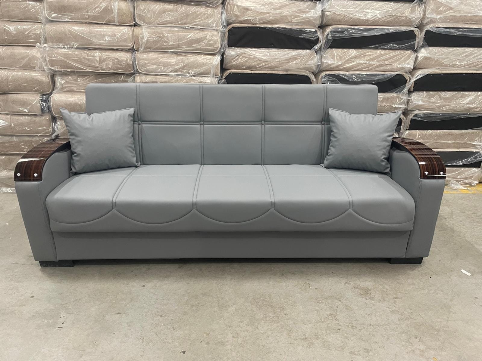 LEATHER 3/2/1 SOFA BED