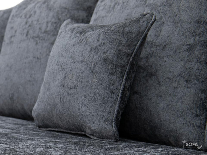 7 Seater Crushed Velvet Corner Sofa