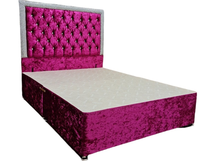 Britney Glitter Divan Bed Set