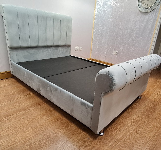 Charlotte Luxury Scroll Bed on Finance
