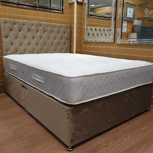 Chesterfield Plush Velvet Divan Bed Set on Finance