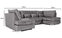 Belgravia U Shape Sofa Plush VelvetBelgravia U-Shape Corner Sofa