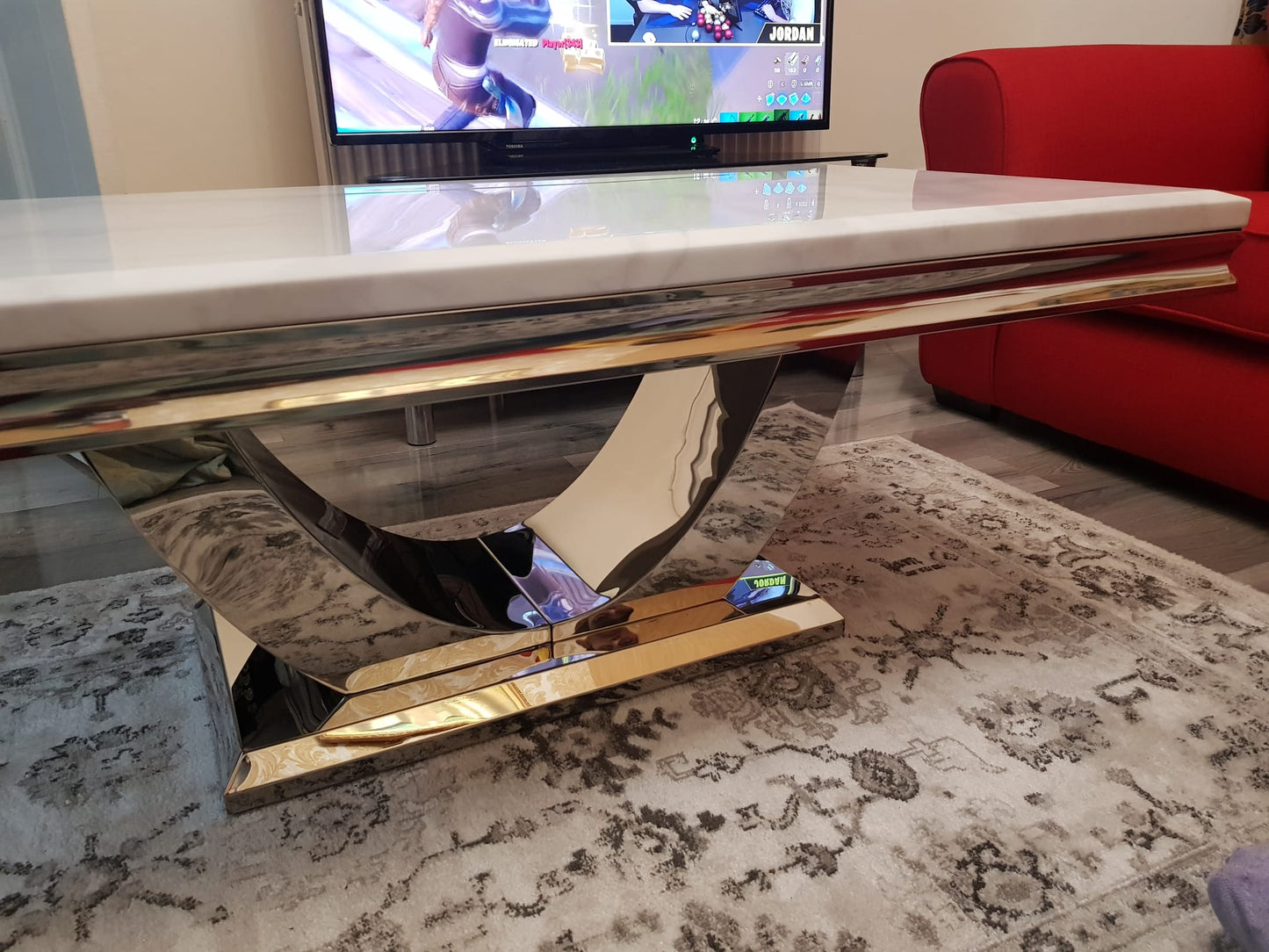 Arial White Coffee Table