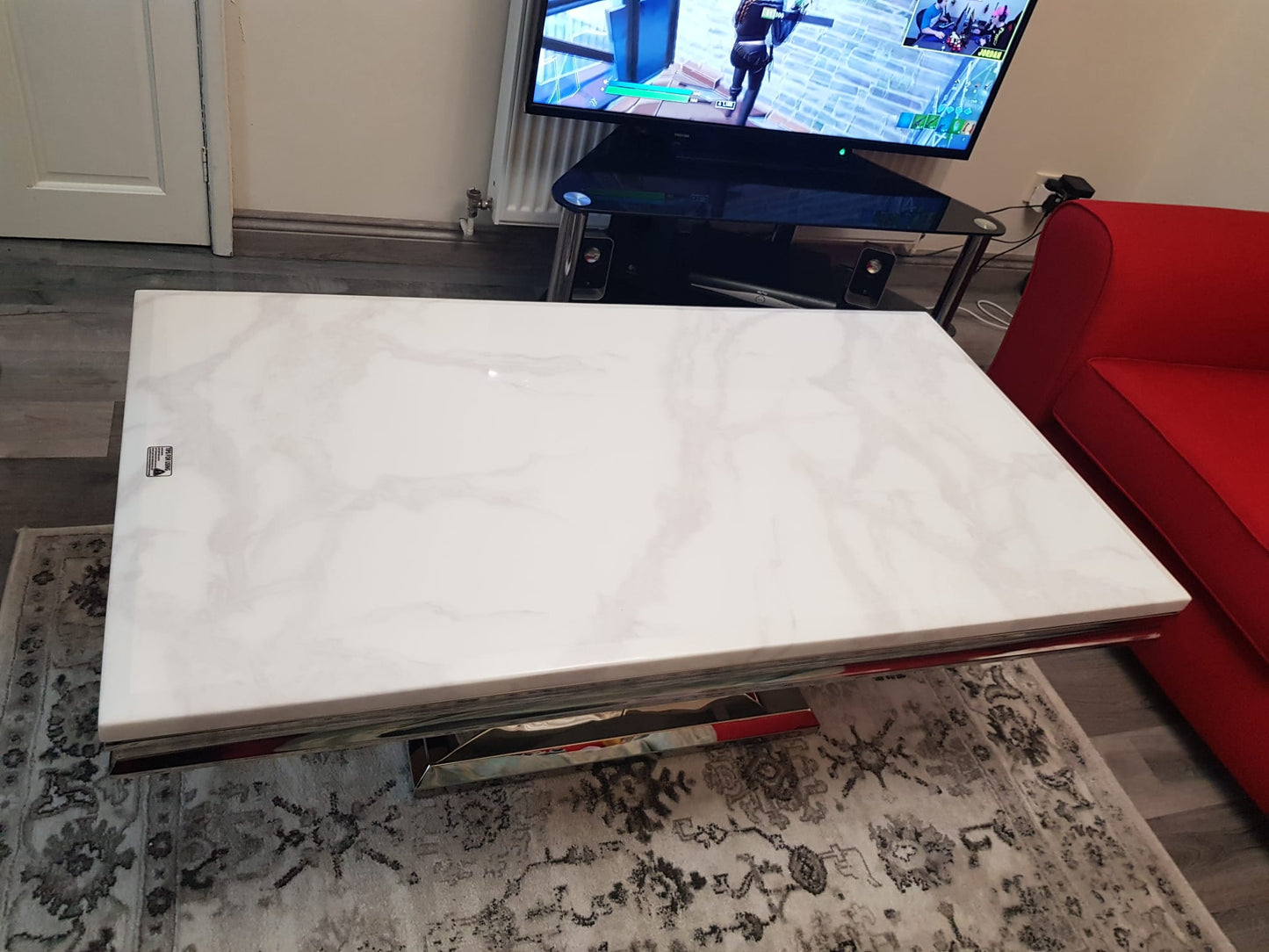 Arial White Coffee Table