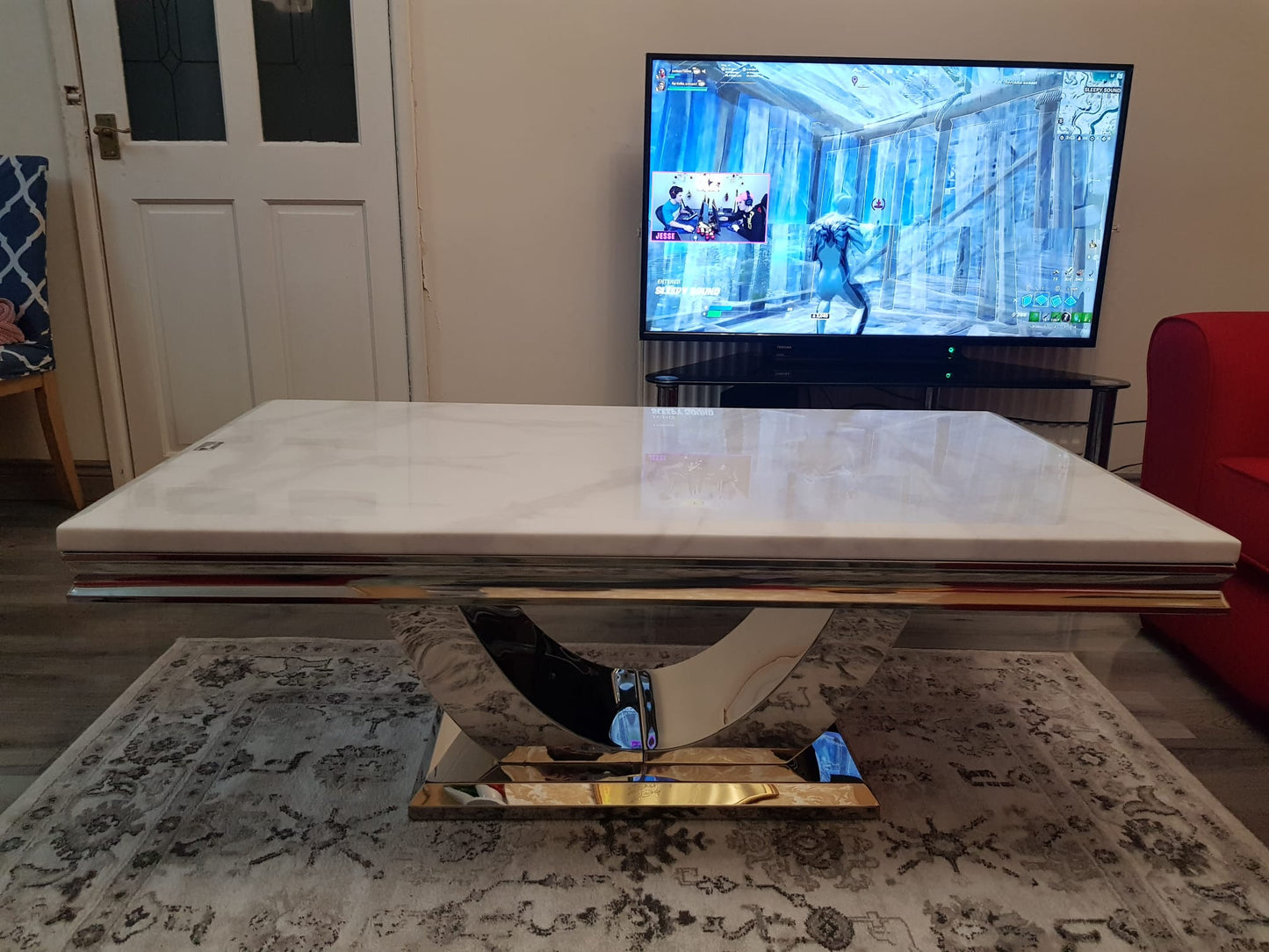 Arial White Coffee Table