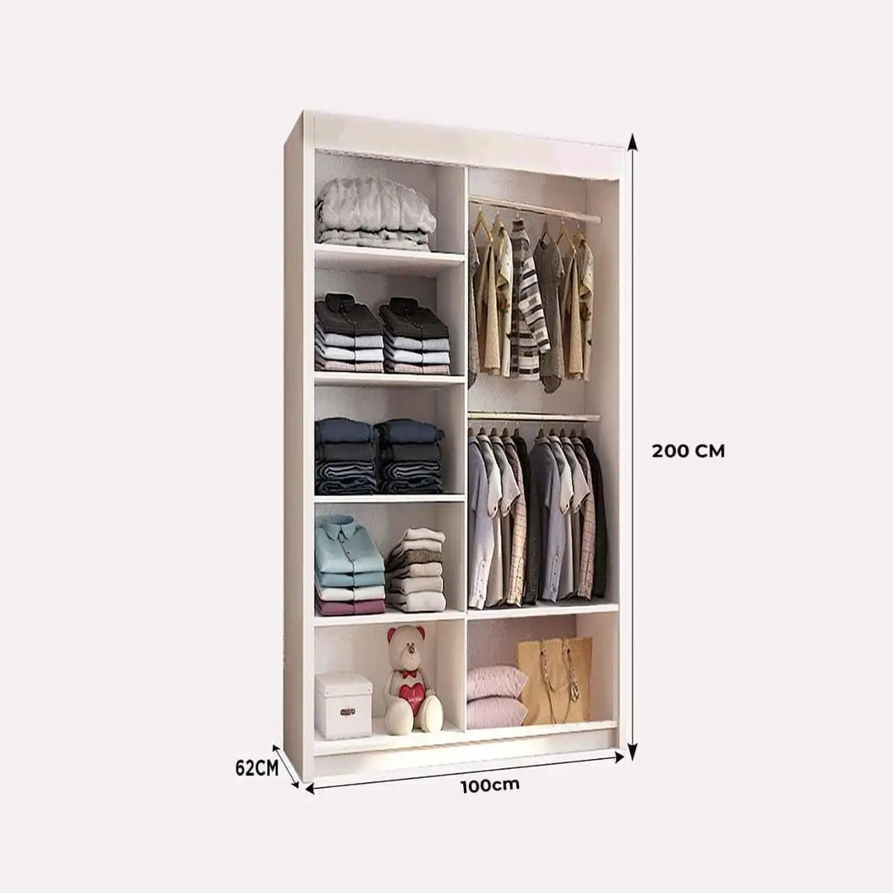 MILAN WARDROBE 90/120/150/180/203cm