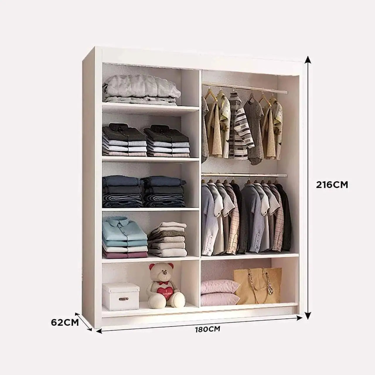 MILAN WARDROBE 90/120/150/180/203cm