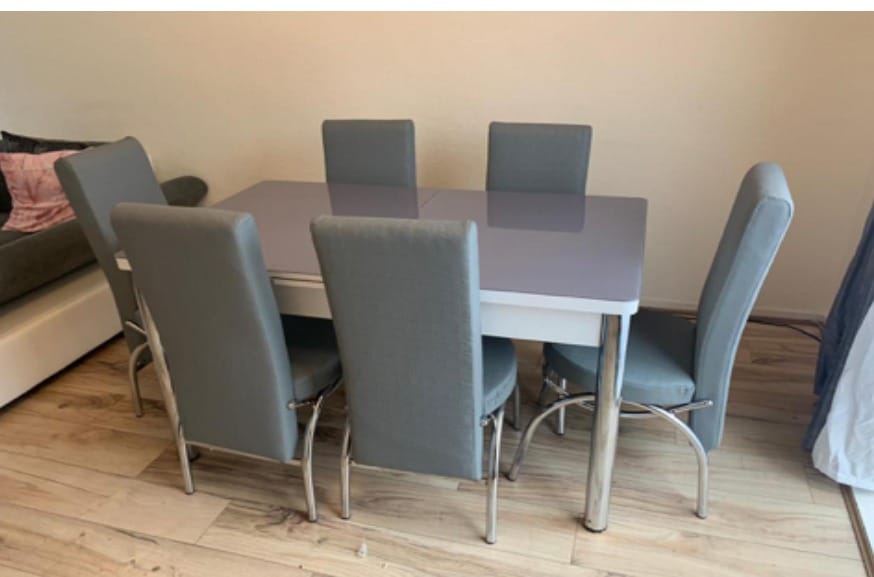 TURKISH PLAIN DINING TABLE WITH 4/6 CHAIRS