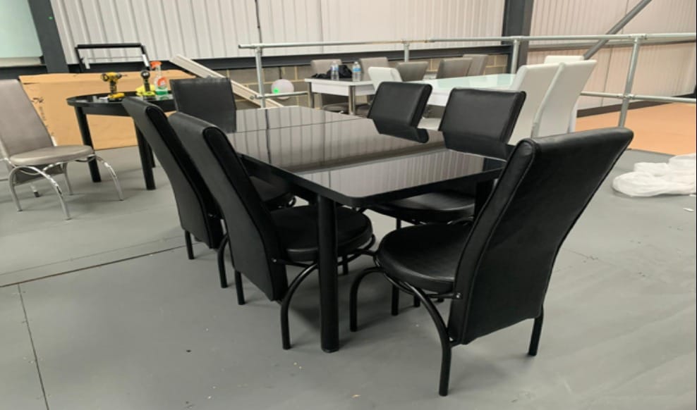 TURKISH PLAIN DINING TABLE WITH 4/6 CHAIRS