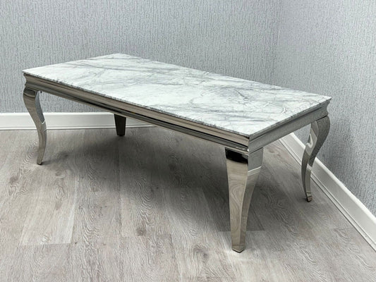 Italian Grey Marble Louis Coffee Table