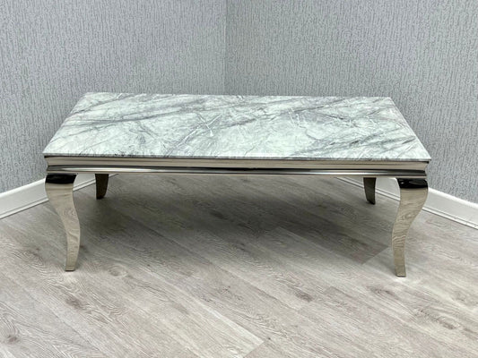 Italian Grey Marble Louis Coffee Table