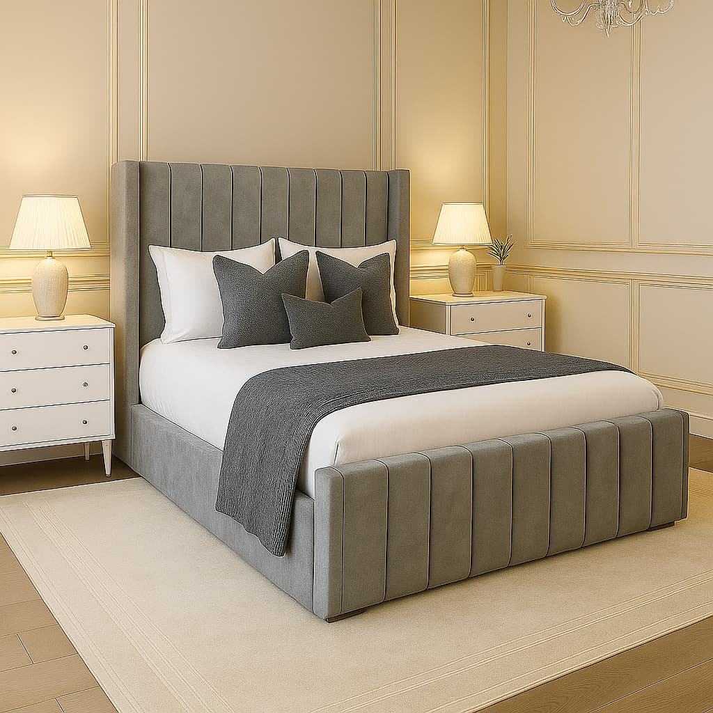 Royal Ottoman Storage Winged Bed Frame