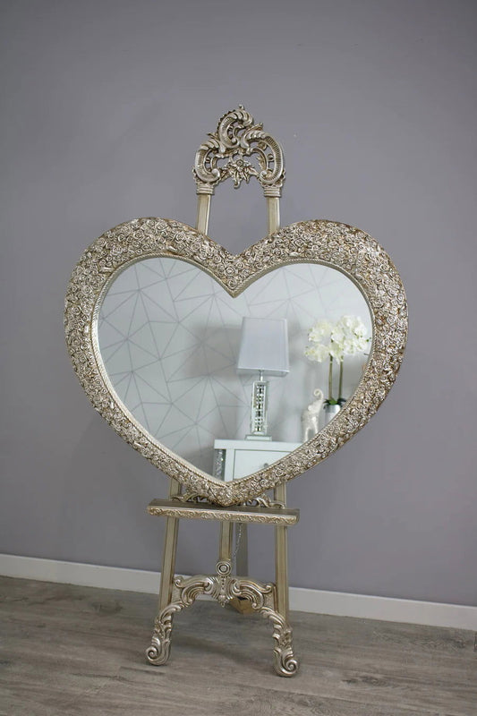 ROSA HEART MIRROR CHAMPAGNE