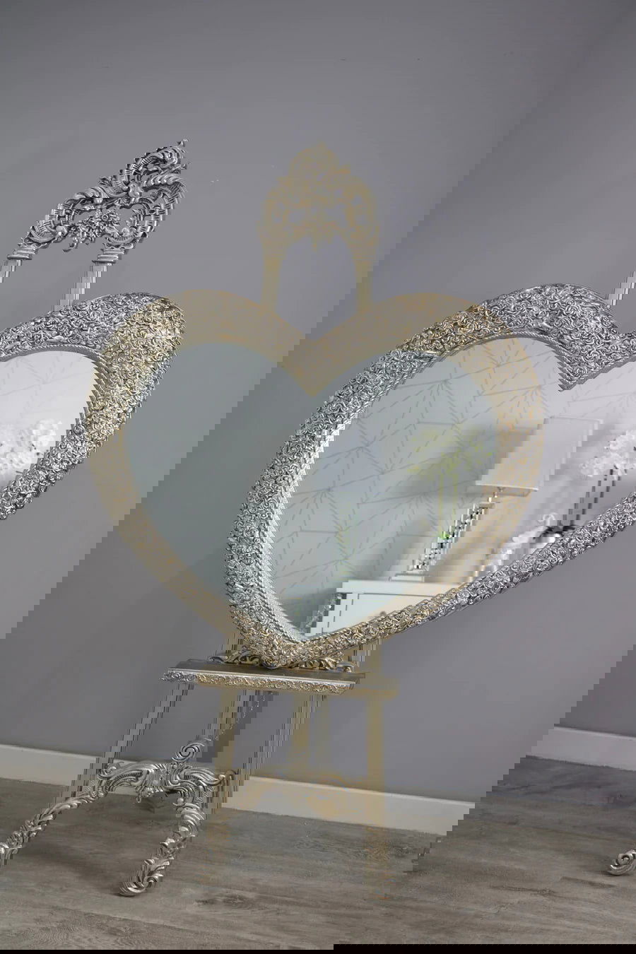 ROSA HEART MIRROR CHAMPAGNE