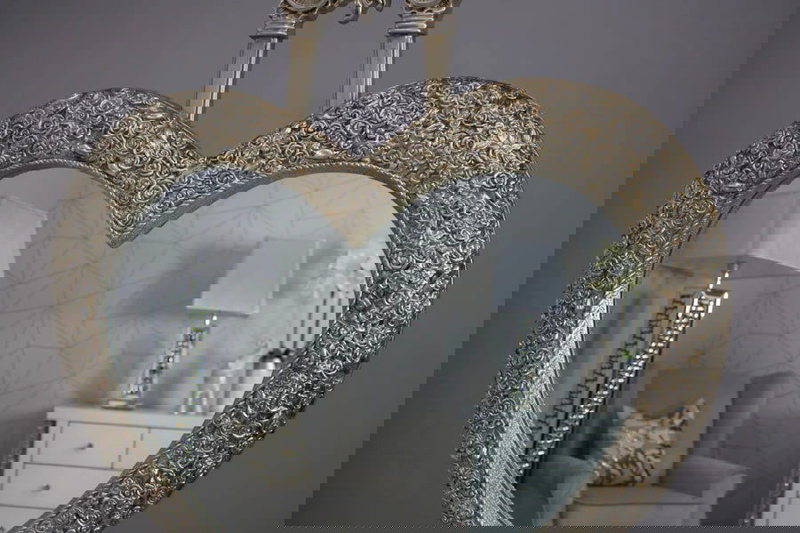 ROSA HEART MIRROR CHAMPAGNE
