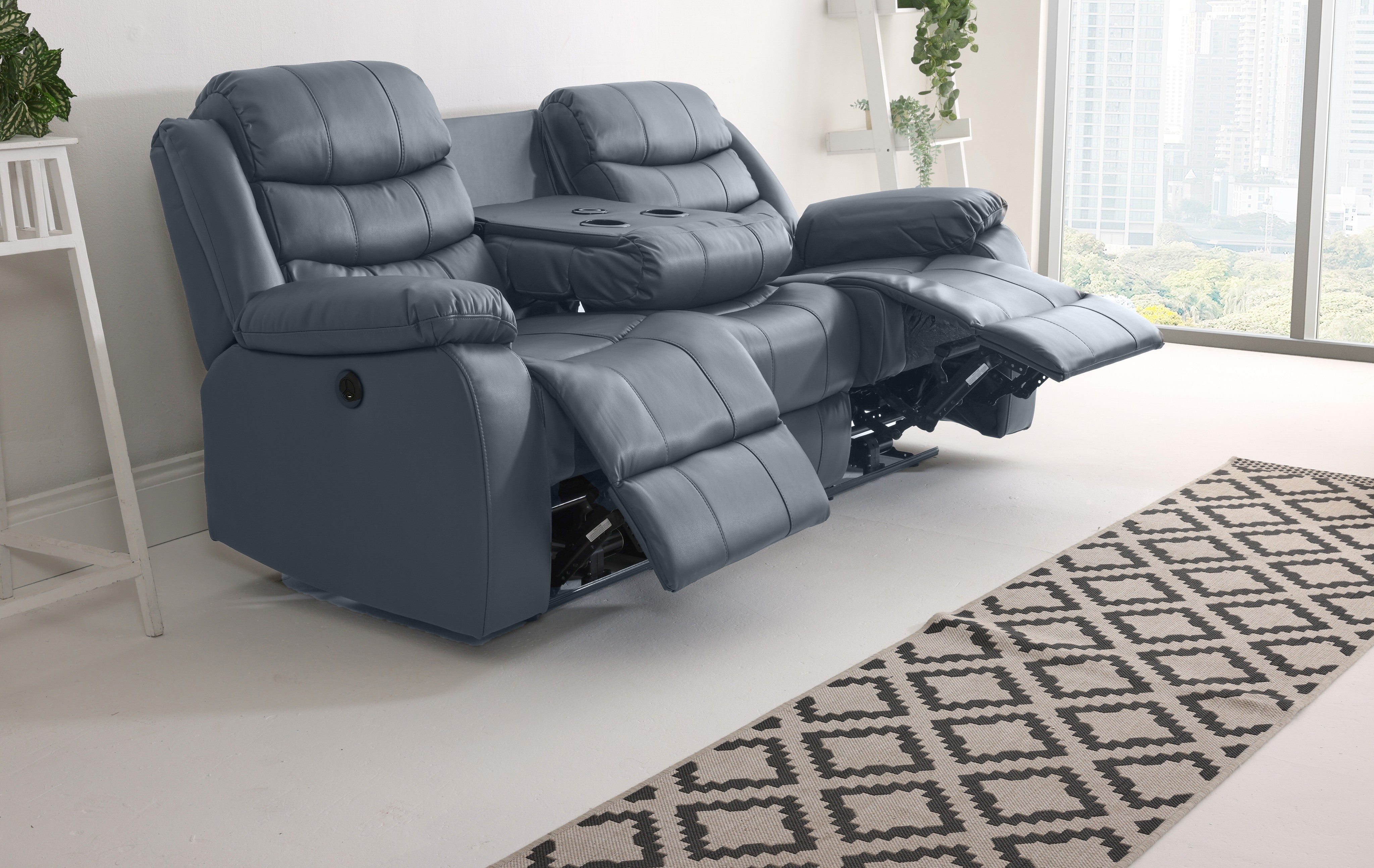 Roma Leather Recliner Sofa