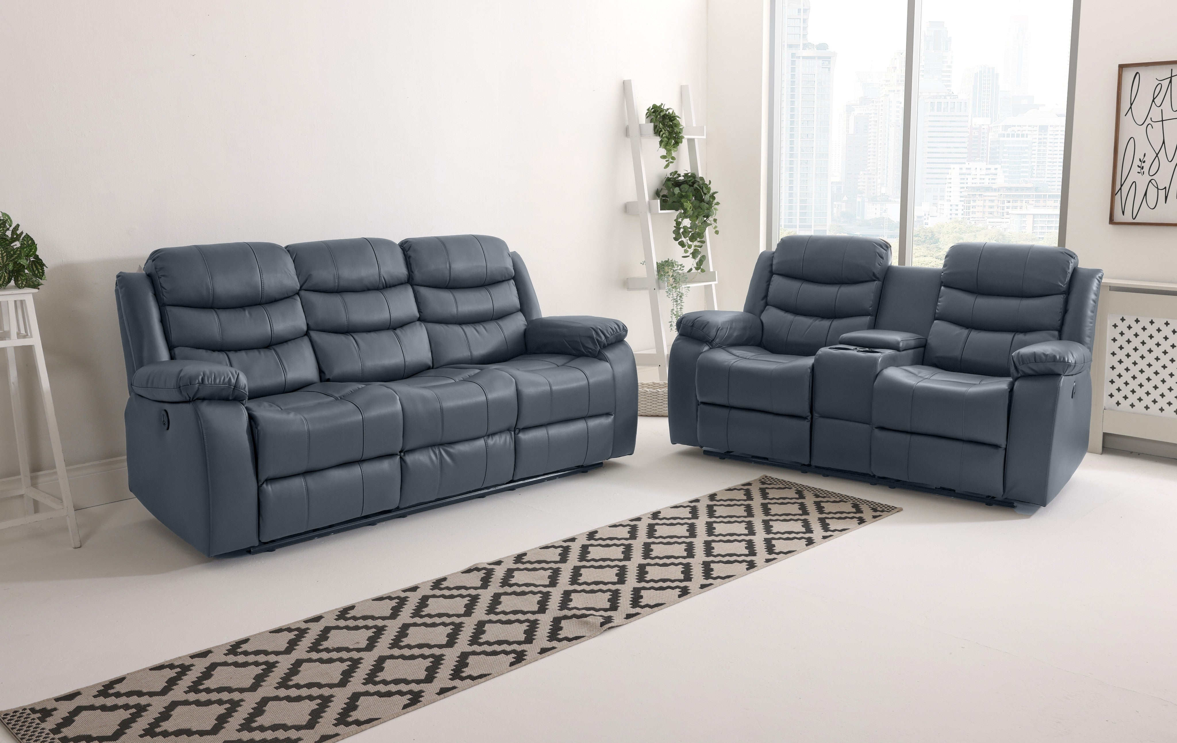 Roma Leather Recliner Sofa