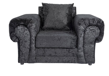 Black Verona Crushed Velvet