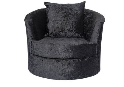 Black Verona Crushed Velvet